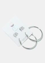 Load image into Gallery viewer, 2-Pair Elephant &amp; Hoop Earrings
