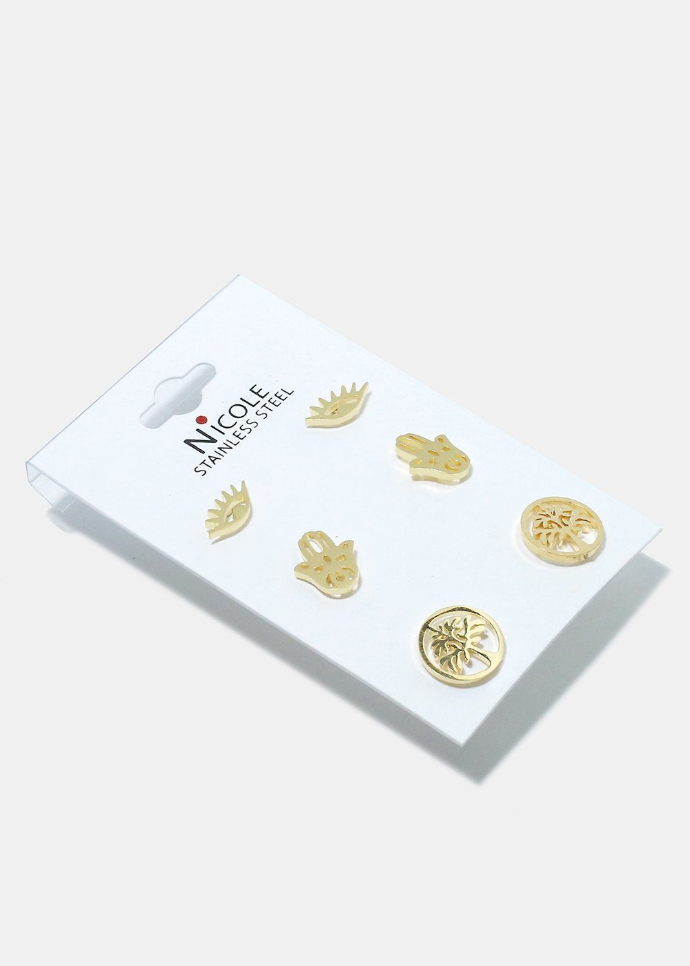 3-Pair Multi Design Earrings