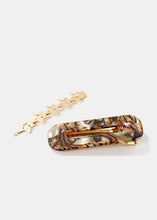 Load image into Gallery viewer, 2-Piece Resin &amp; Stars Barrettes
