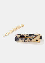 Load image into Gallery viewer, 2-Piece Resin &amp; Stars Barrettes
