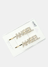 Load image into Gallery viewer, 2-Piece Rhinestone &quot;ANGEL&quot; Hair Pins
