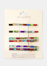 Load image into Gallery viewer, 4-Piece Gemstone Studded Hair Pins
