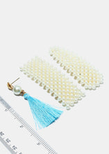 Load image into Gallery viewer, 2-Piece Pearl Beaded Hair Pin &amp; Tassel Earrings
