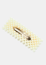 Load image into Gallery viewer, 2-Piece Pearl Hair Clip &amp; Hoop Earrings Set
