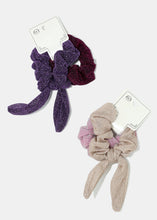 Load image into Gallery viewer, 2-Piece Glitter Bunny Bow Knot Scrunchies
