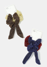 Load image into Gallery viewer, 2-Piece Glitter Bunny Bow Knot Scrunchies

