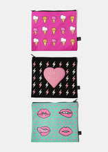 Load image into Gallery viewer, a2o Large Canvas Pouch - Ice Cream Cones

